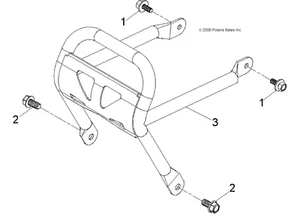 Polaris Bumper, Front, Gloss Black, Predator 50, Genuine OEM Part 0453031-067 - Picture 1 of 1