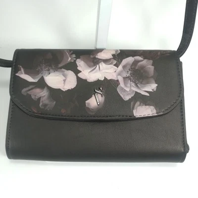 Bolso Bandolera/Bolso de Mano Simply Vera Wang Cuero Vegano Floral Superior Solapa Ajustable Foto 1 de 4