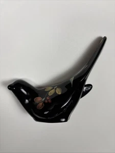 FENTON GLAS Langschwanz Vogel Figur handbemalt und signiert - Bild 1 von 8