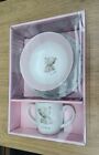 Baby Love and Hugs Gift Set Of Cup, Bowl, And Plate. Colour Pink And White Bear.