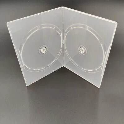 20 CLEAR  DOUBLE 7mm SLIMLINE DVD/CD CASES WITH SLEEVE- Side by Side - Image 1 of 4