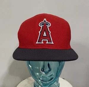 Los Angeles Angels Hat Mens 7 1/8 Cap 59Fifty Hat Red New Era Authentic MLB - Picture 1 of 6
