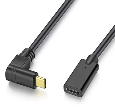 1 Ft. USB Type C  | 90 Degree Right Angle |  Male to Female  |  Sync and Charge - Image 1 of 4