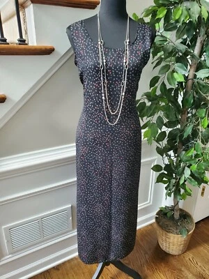 Maxi Vestido Largo Impressions Mujer Negro Floral Reversible Cuello Escote Escote Escote Escote Sin Mangas M Foto 1 de 4