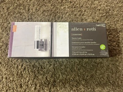 Allen + Roth Dunwynn LED Vanity Light Chrome Finish 1-Light Modern Bathroom Lamp - Image 1 of 2