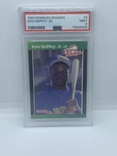 1989 Donruss The Rookies Ken Griffey Jr. PSA 9 Rookie RC Mint #3 Mariners