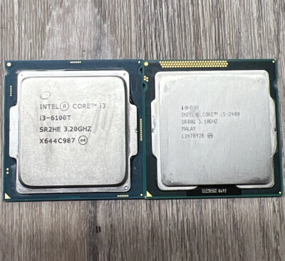 Lot Of 2 Intel Core i5-2400 3.1GHz SR00Q , i3-6100T Processors CPUs TESTED - Image 1 of 4