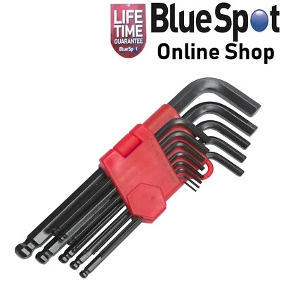 ALLEN KEY SET 13 PIECE LONG ARM BALL ENDED HEX WRENCH 1.27mm-10mm BLUESPOT 15303 - Image 1 of 2