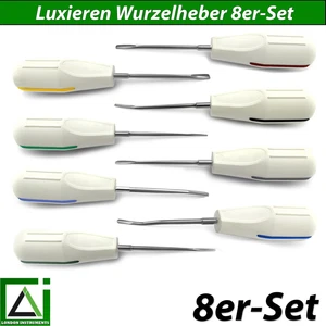 Luxation Wurzel Aufzuege Zahnärztliche Zahn Luxating Labor Instrumente 8er-Set - Picture 1 of 11