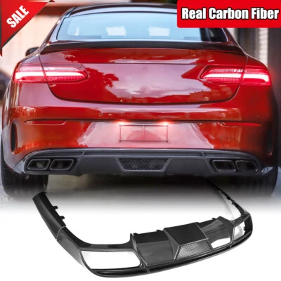 Labio difusor de parachoques trasero de carbono para Mercedes Benz Clase E C238 A238 E300 E400 Foto 1 de 4