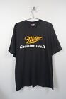 Vintage Miller Genuine Draft Single Stitch Spellout T Shirt Mens Xl Black