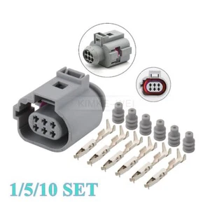 6 Pin/Way EGR Valve Female Connector Plug Kit For VW Audi Skoda Seat 1J0973713G - Picture 1 of 2