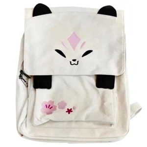 Off-White Spirit Fox Backpack - Pink Sakura Cherry Blossom - Magnetic Closure - Picture 1 of 5