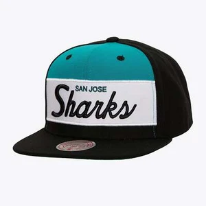 MENS MITCHELL & NESS NHL RETRO SPORT SNAPBACK SHARKS - Picture 1 of 4