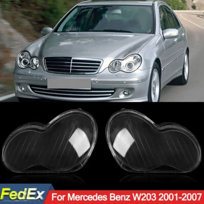 For Mercedes Benz W203 C230 C350 2001-2007 Headlight Headlamp Lens Cover Shell Foto 1 de 4