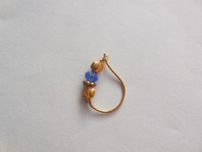 Maharashtrian Nath Beaded Indian Nose Ring Bali Piercing Fashion Jewelry - Image 1 of 4