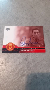 Gary Neville 181/200 Manuscripts Autograph, Upper Deck Man Utd 2001 - Picture 1 of 8