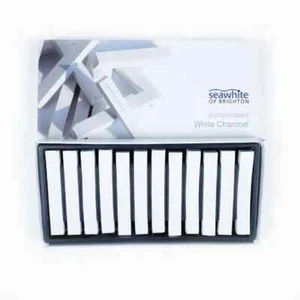 Juego de palitos de dibujo comprimidos Seawhite - Pack de 12 blancos NUEVO - Imagen 1 de 1