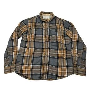 Vintage Burton Dryride Wool Sherpa Lined Flannel Shacket Men's Size Small Button - Picture 1 of 9