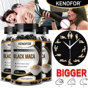 MACA Noir 4:1 Ultra Haute Dose 30/60/120 Gélules 1000 mg Végétalien - Zdjęcie 1 z 12