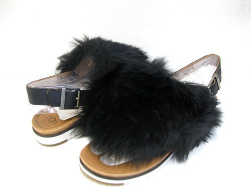 UGG HOLLY SANDALO DONNA NERO US 7.5 UK 6 EU 38.5 JP 245