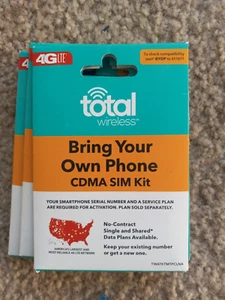 Total Wireless Bring Your Own Phone CDMA Dual SIM kit fits Verizon phones - Picture 1 of 2