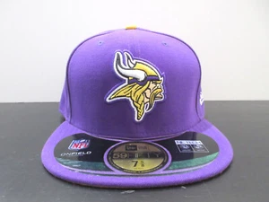 Minnesota Vikings Mütze Kappe nicht verstellbar Herren 7 5/8 lila gelb NFL Football New Era - Bild 1 von 8