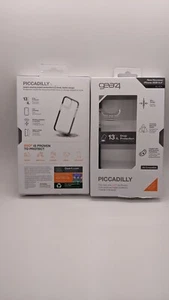 NUEVO Paquete de 2 Funda Gear4 Piccadilly para Apple iPhone 12 Mini 5.4" - Transparente/Negro - Imagen 1 de 3
