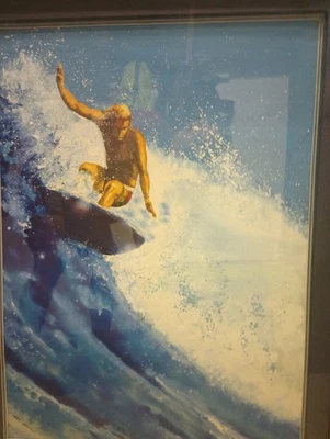 Impresión Surfer Artist Americano HAL AKINS (1924-2008) Foto 1 de 4
