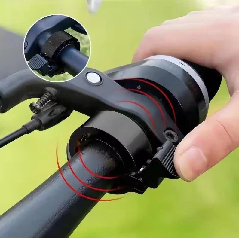 Campanello Per Bicicletta In Lega Di Alluminio - 80-100 DB, Nero, 53x38 Mm - Universale Per Manubri 22-24 Mm, MTB, Corsa, Città