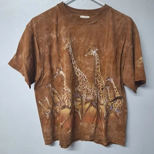 Camiseta Dallas Zoo Jirafa Tie Dye Marrón Gráfico Camiseta Adulto Mediana - Imagen 1 de 4