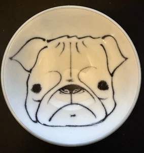 ANTHROPOLOGIE DOG DAYS PUG RICE BOWL - Picture 1 of 9