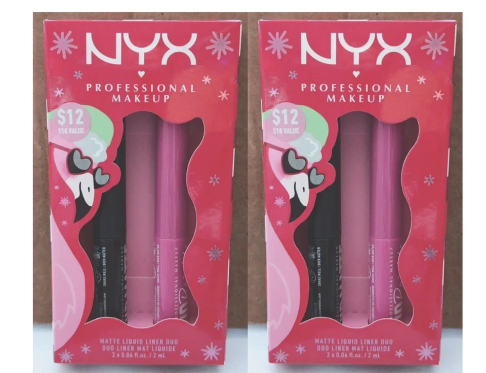 Lote de 2 - Edición Limitada NYX Maquillaje Profesional Mate Líquido Vivid Liner Dúo Foto 1 de 1