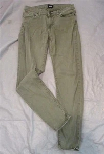 Hudson Skinny Stretch Jeans Junior Size 27 Drab Olive Green Inseam 28" - Picture 1 of 5