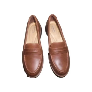 Clarks Collection Leder-Halbschuhe Westlynn Bay hellbraun Damengröße 8 - Bild 1 von 11