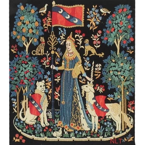 Vintage Crewel Embroidery Kit Lady Unicorn Cluny Judy Conner Medieval Animals - Picture 1 of 8