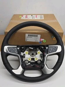 84222927 GMC Yukon Silverado Tahoe 2015-2020  Steering Wheel Leather OEM Heated - Picture 1 of 15