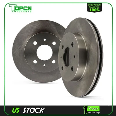 Front Solid Vented Brake Rotors Fits 1991-2002 Saturn SC SL SL1 SL2 1.9L Foto 1 de 4