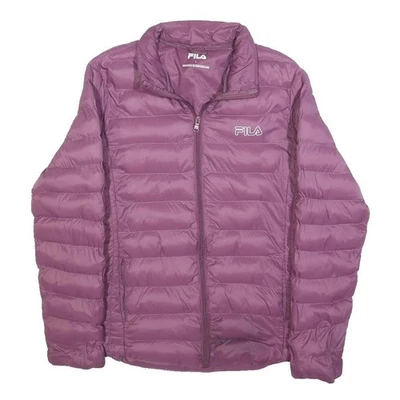 FILA Womens Purple Quilted Jacket L Polyester Blend Zip Lightweight Casual - Image 1 of 4