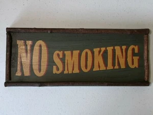 No Smoking Hand Painted Sign Restaurant Wedding Patio Home Decor 12X5" A1 - Picture 1 of 2