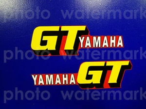 1979 Yamaha GT80 tank graphics 79' 2pc decals stickers enduro GT 80 two stroke - Foto 1 di 1