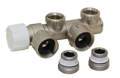 Anschlussarmatur Multiblock für Heizkörper mit Mittelanschluss 50 mm - Bild 1 von 2