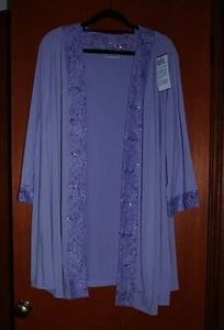 Catherine - Heirloom Lilac - 3 Piece - Lace Gala Wide Pant Suit - Size 1XL - Picture 1 of 6