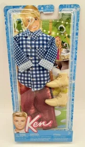 Barbie Ken Fashion: Gingham Shirt & Jeans X7852 N8329 New Sealed - Picture 1 of 8