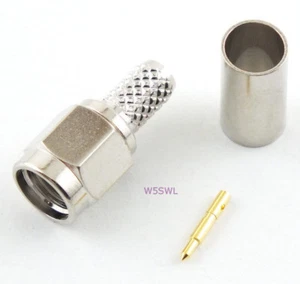 SMA Male Coax Connector Crimp RG-142 2-Pcs - USA Ham Radio Seller - Picture 1 of 1