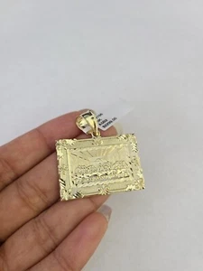 10k Last Supper Charm Pendant REAL 10Kt Yellow Gold Genuine. - Picture 1 of 5