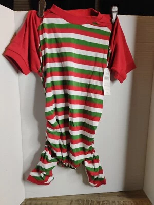 Dog Christmas Pajamas XXXL Leveret, Dog Puppy Red Green Stripes Holiday - Image 1 of 4