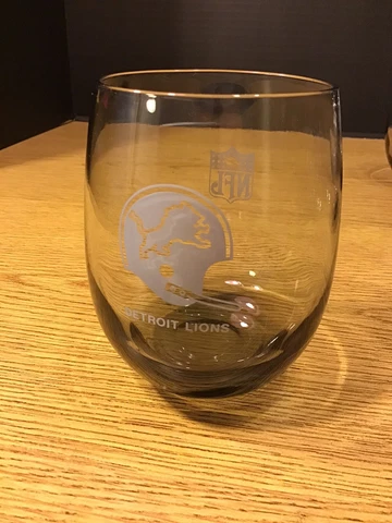 VINTAGE-1973-NFL DETROIT LIONS HI BALL 16 oz. DRINKING GLASS 4.25” TALL Cover