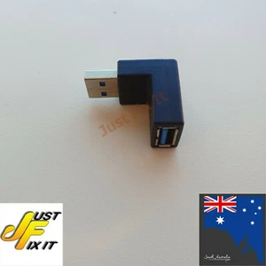 RIGHT ANGLE USB 3.0 ‘A’ MALE TO ‘A’ FEMALE ADAPTOR - Bild 1 von 2
