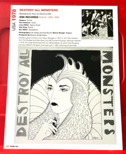 Destroy All Monsters Bored/Llygod Ffyrnig Record Cover Art PICTURE/PRINT 10.5"x8 - Imagen 1 de 4